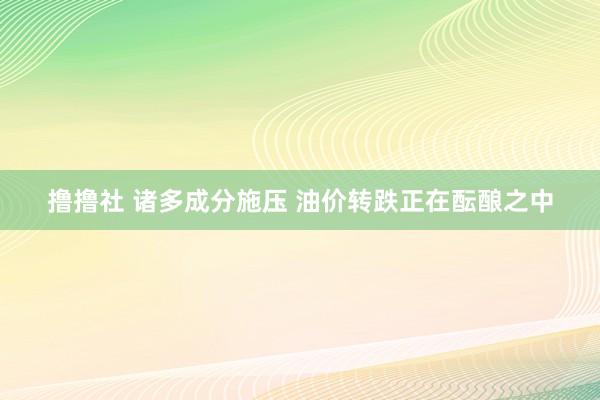 撸撸社 诸多成分施压 油价转跌正在酝酿之中