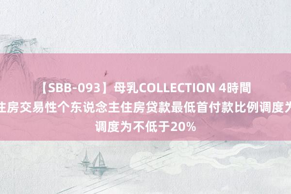 【SBB-093】母乳COLLECTION 4時間 上海：首套住房交易性个东说念主住房贷款最低首付款比例调度为不低于20%