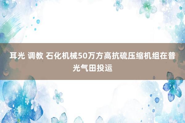 耳光 调教 石化机械50万方高抗硫压缩机组在普光气田投运