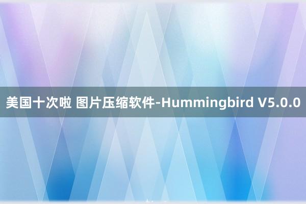 美国十次啦 图片压缩软件-Hummingbird V5.0.0